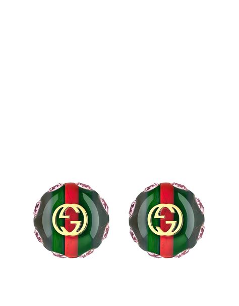 authentic gucci earrings|gucci vintage web earrings.